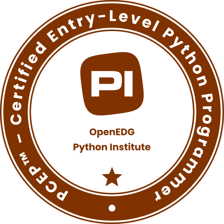 PCEP Certified Entry-Level Python Programmer badge